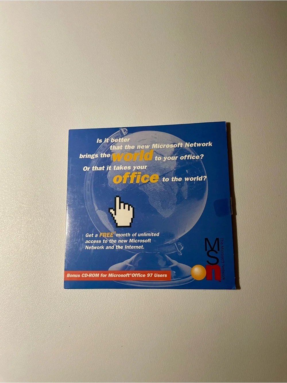 Vintage 1997 MSN Microsoft Network Office 97 Promo CD ROM New Sealed Sleeve